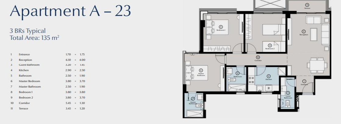 Floor plan for apartment at Bluetree