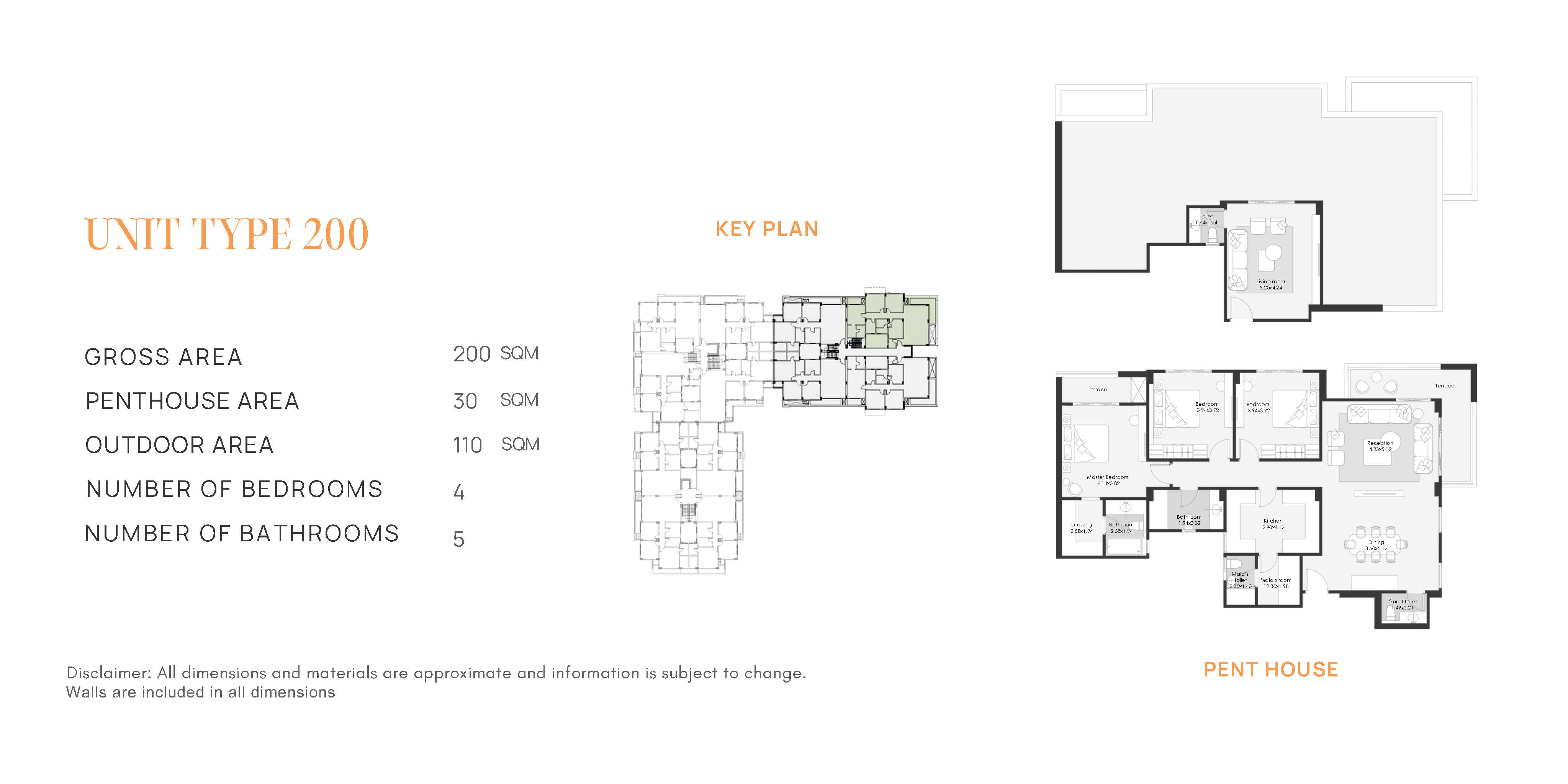 Floor plan for penthouse at El Patio Sola