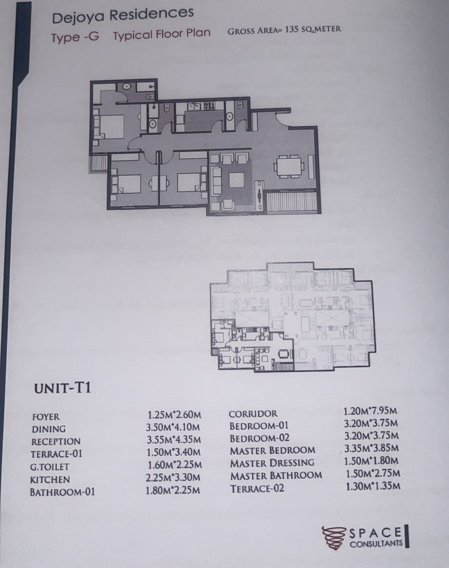 Floor plan for apartment at Dejoya Residence