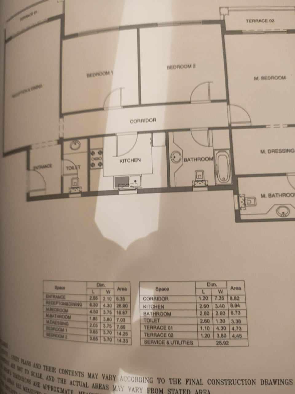 Floor plan for apartment at Aliva Mountain View Mostakbal City