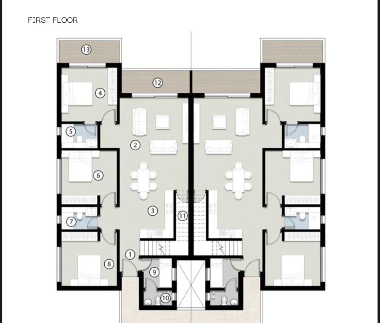 Floor plan for chalet at Silversands
