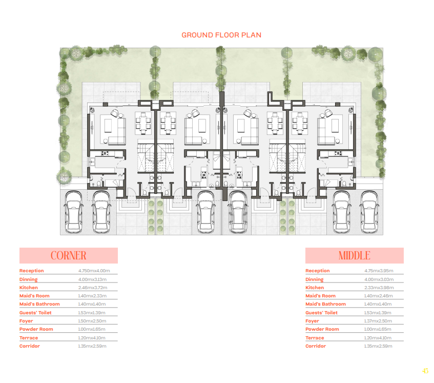 Floor plan for townhouse at The Valleys