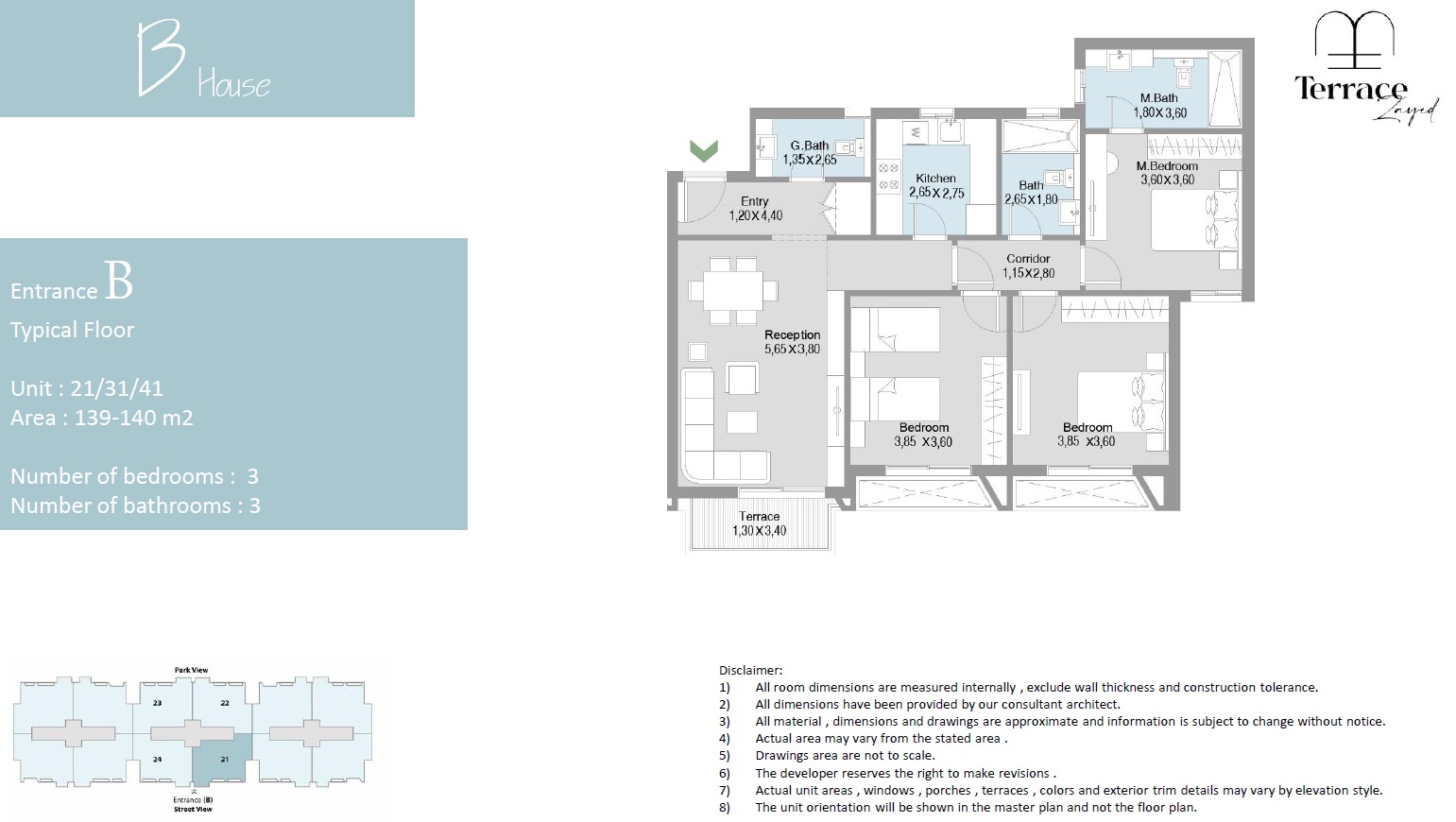 Floor plan for apartment at Terrace