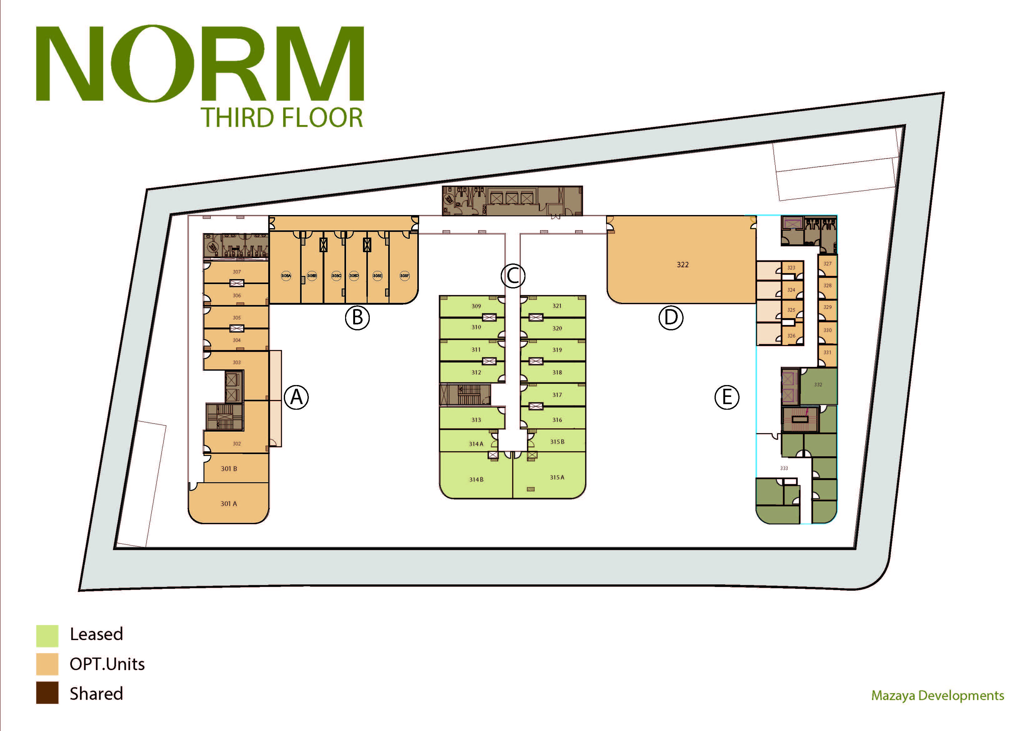 Floor plan for  at Norm Spaces