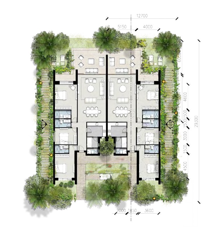 Floor plan for chalet at Silversands