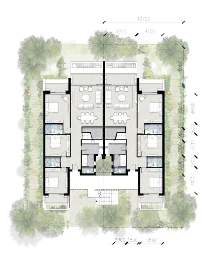 Floor plan for chalet at Silversands