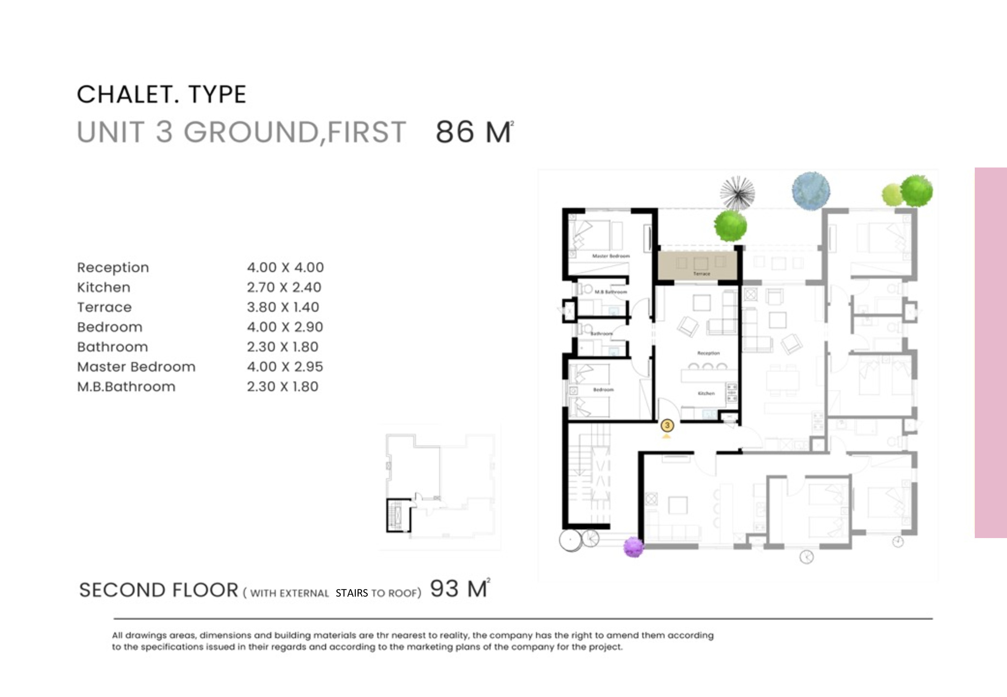 Floor plan for chalet at Gaia