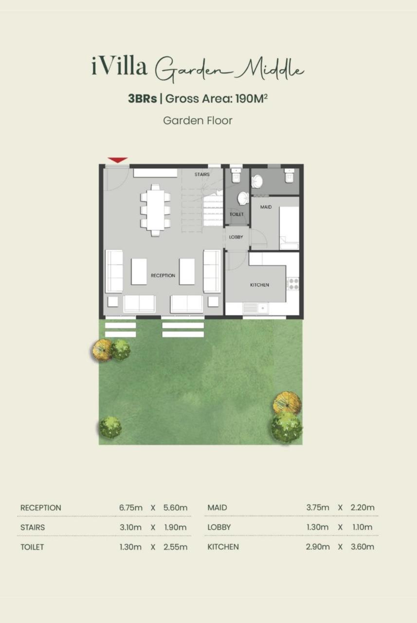 Floor plan for duplex at Aliva Mountain View Mostakbal City