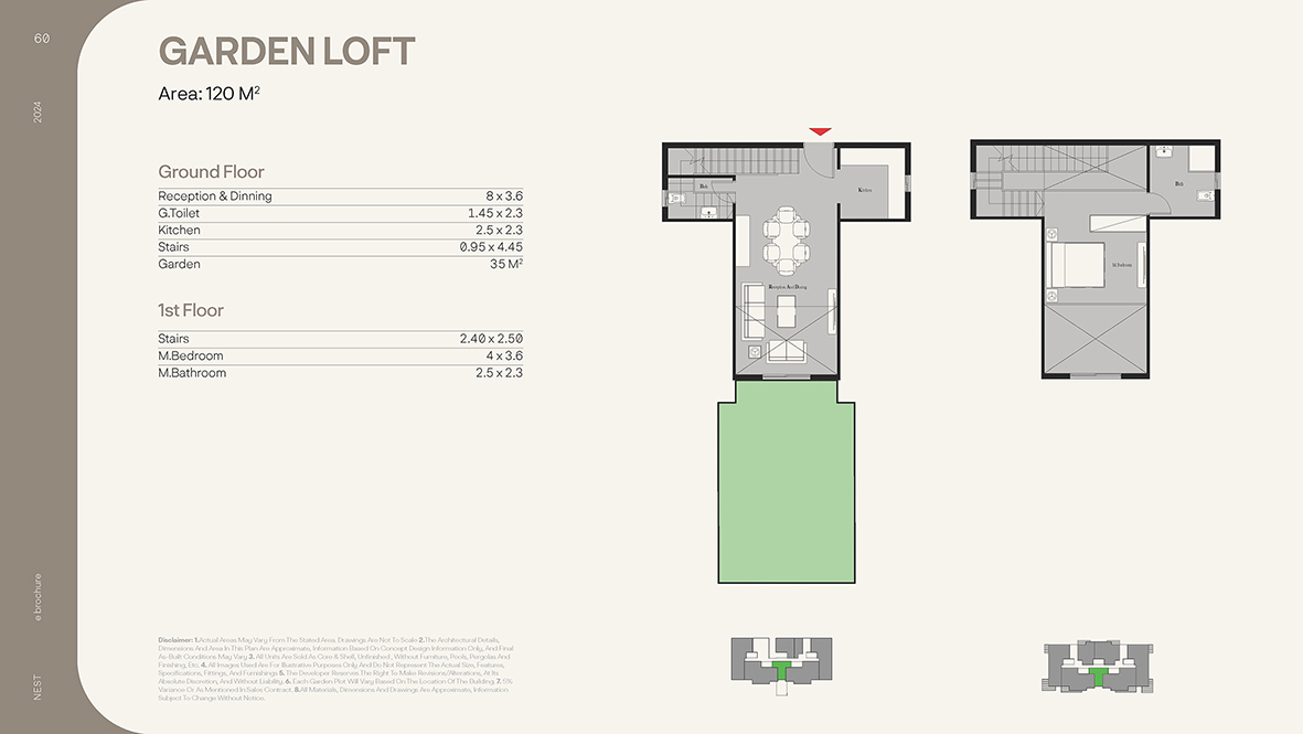 Floor plan for duplex at Nest