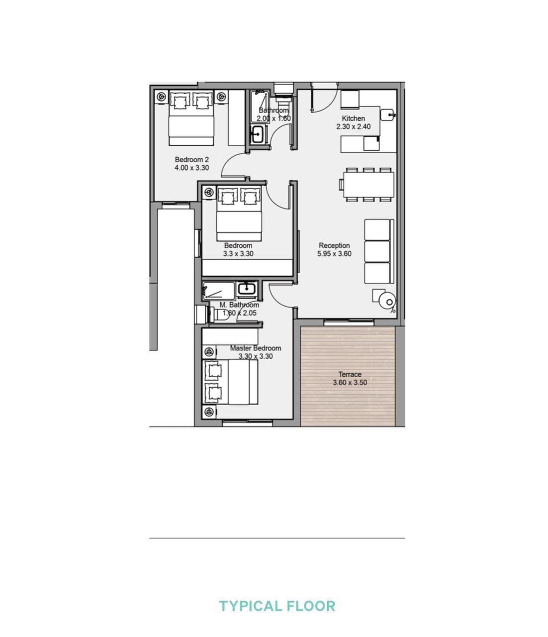Floor plan for chalet at Salt
