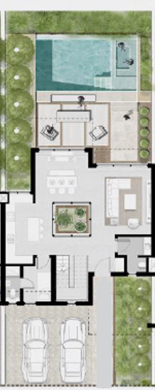 Floor plan for townhouse at Solana
