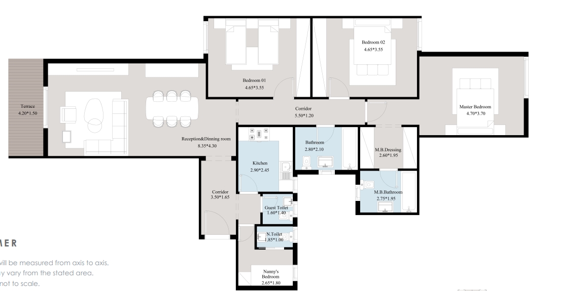 Floor plan for apartment at Acasa Mia