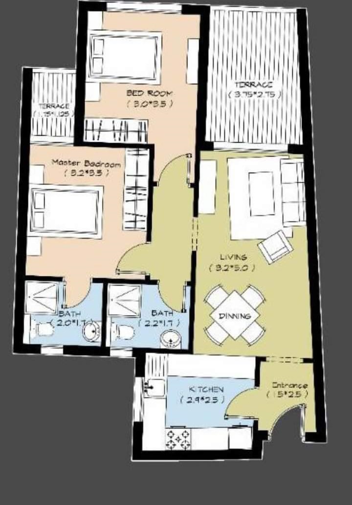 Floor plan for apartment at Nyoum October