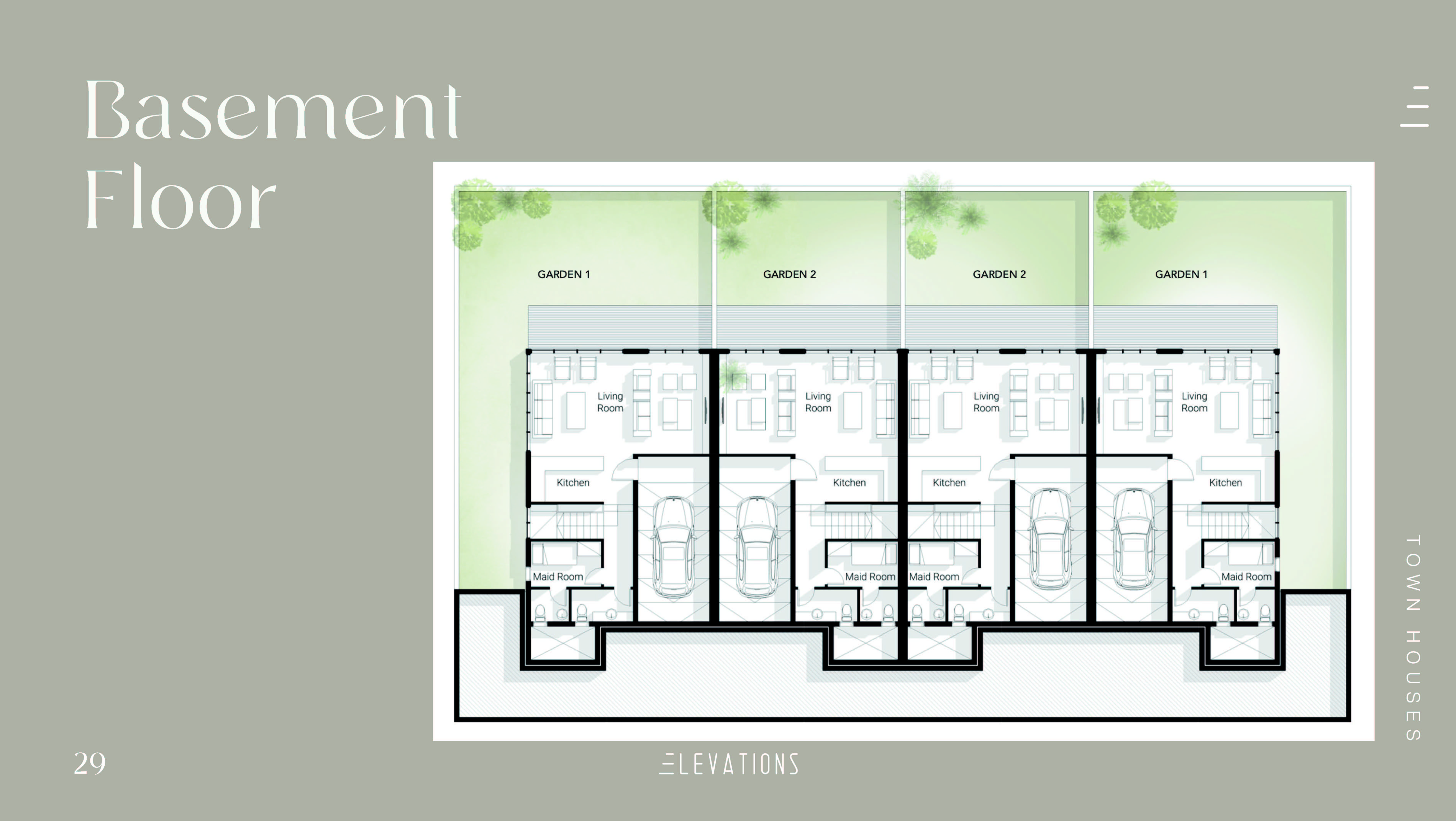 Floor plan for townhouse at Elevation