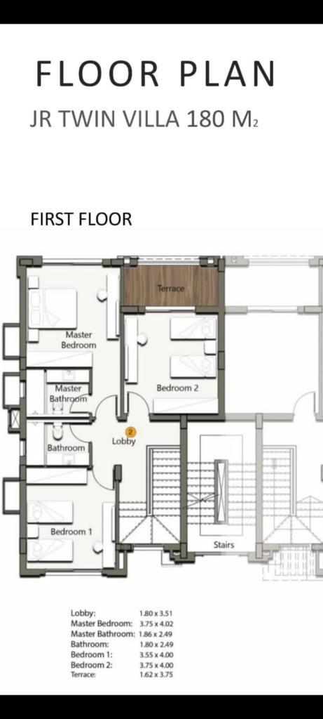 Floor plan for duplex at Gaia