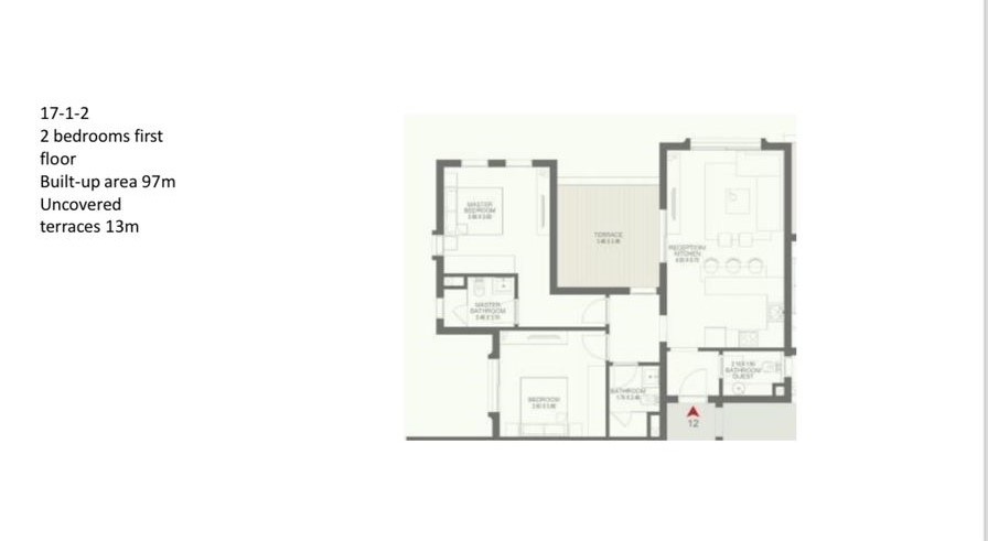 Floor plan for apartment at DUA