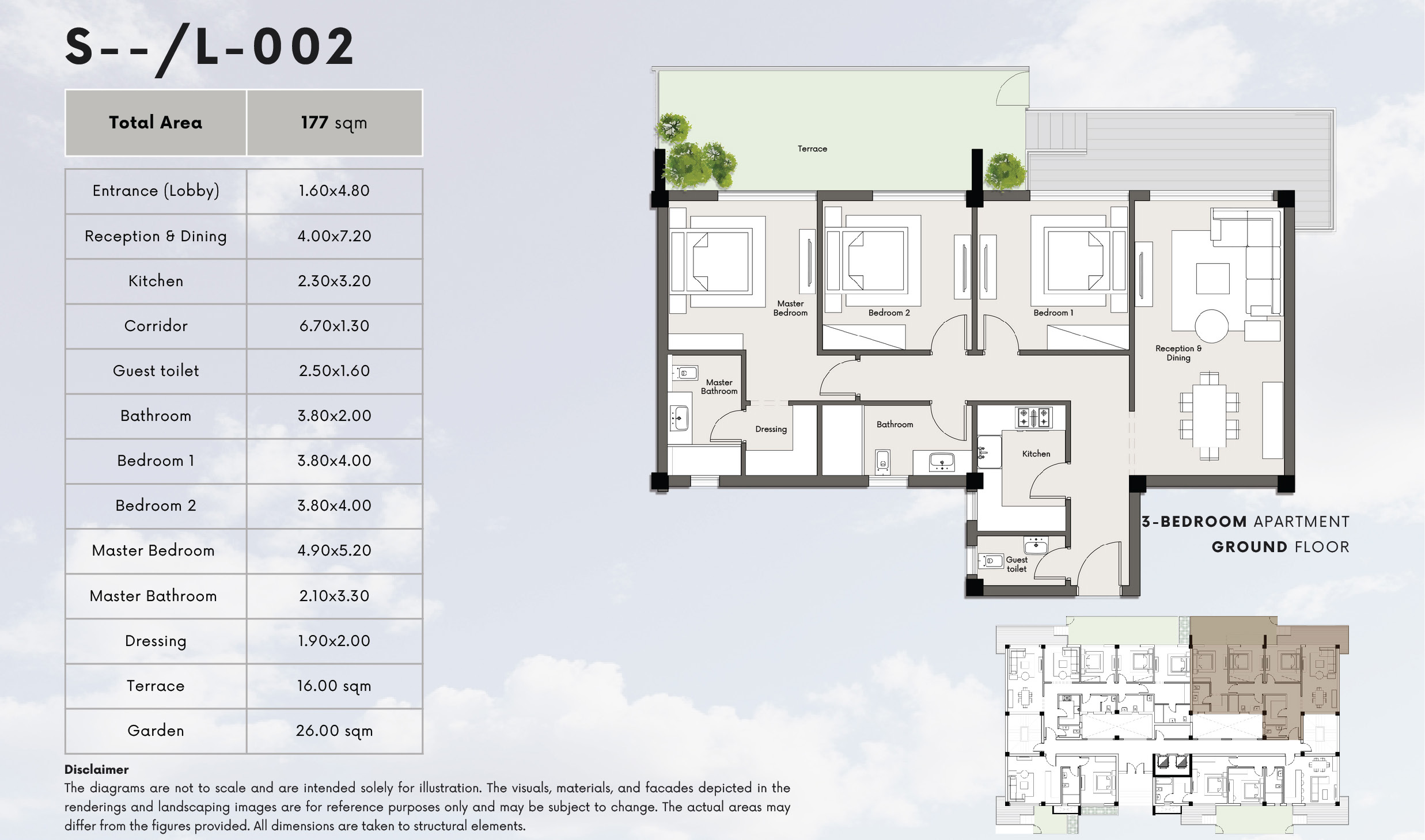 Floor plan for apartment at Kite