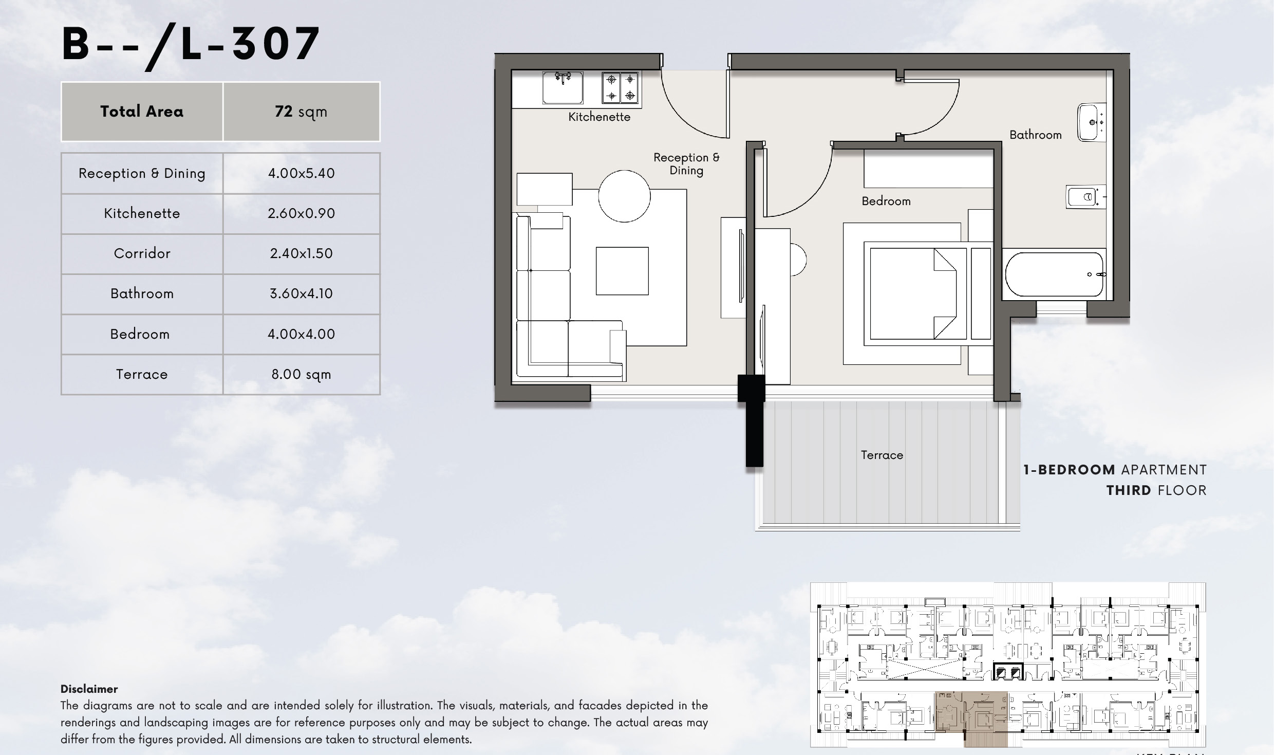 Floor plan for apartment at Kite
