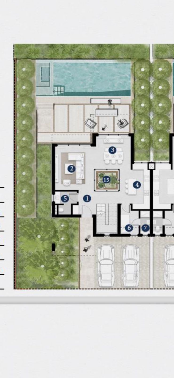 Floor plan for townhouse at Solana East