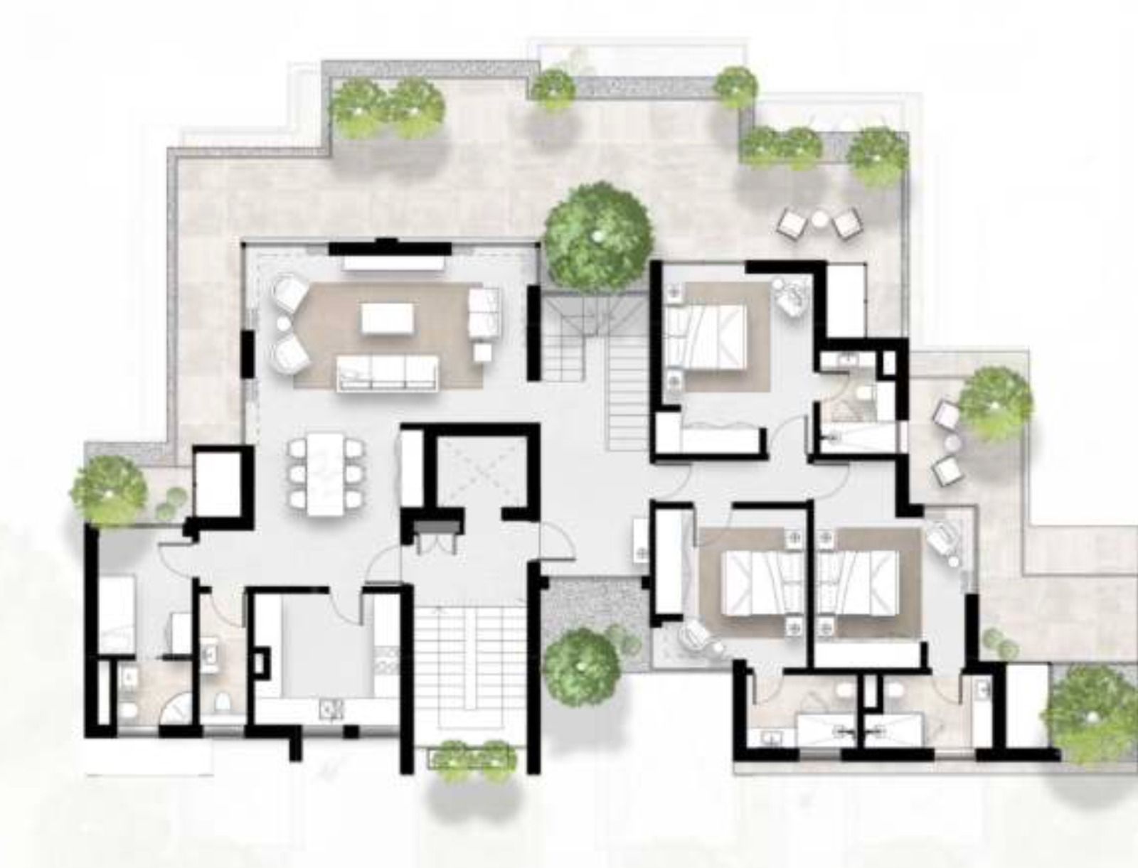 Floor plan for penthouse at Solana