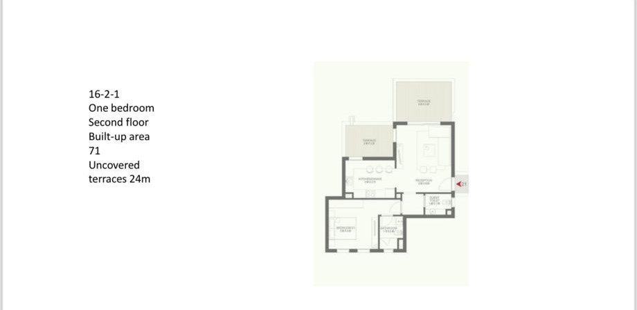 Floor plan for apartment at DUA