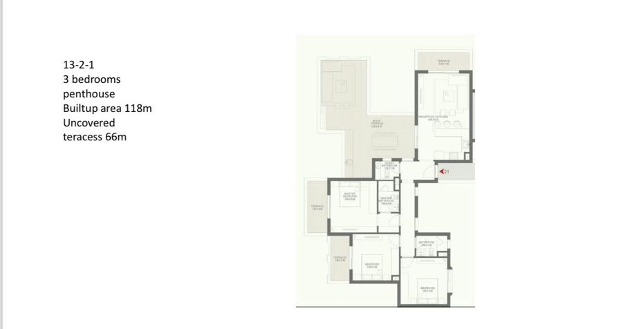 Floor plan for penthouse at DUA