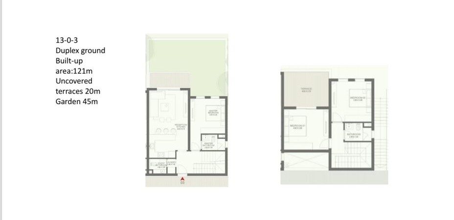 Floor plan for duplex at DUA