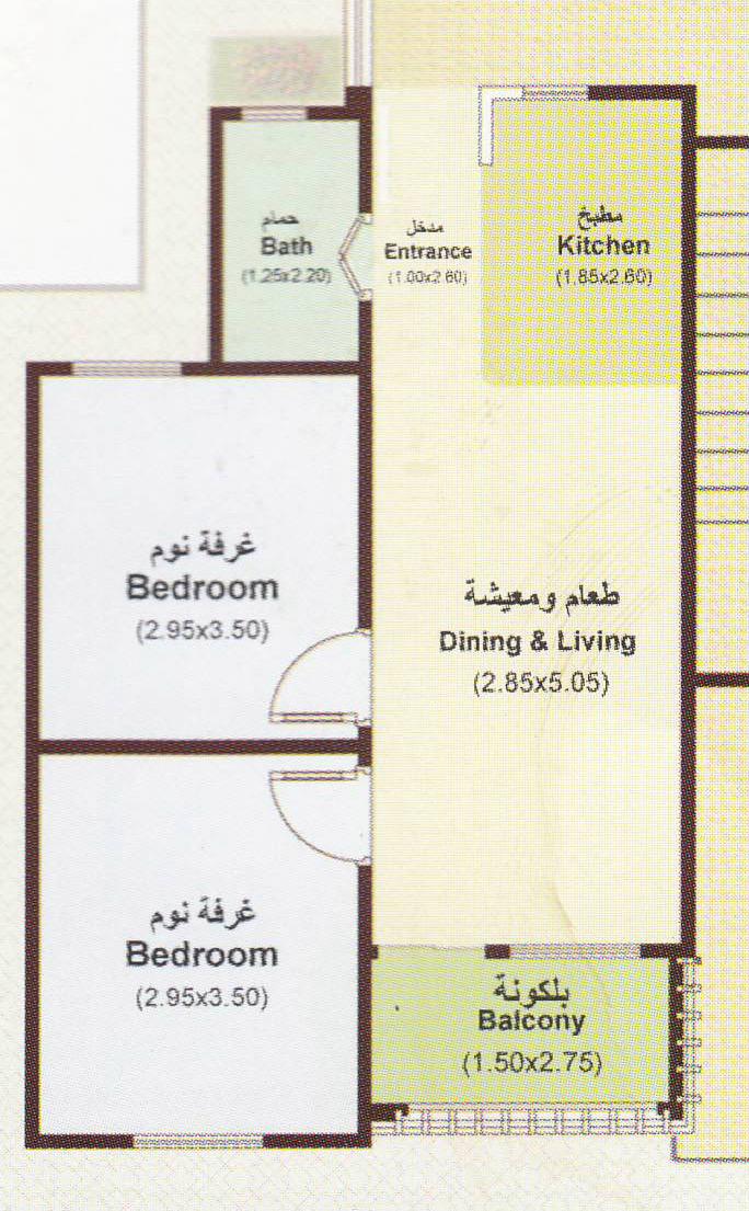 Floor plan for apartment at Makadi Heights