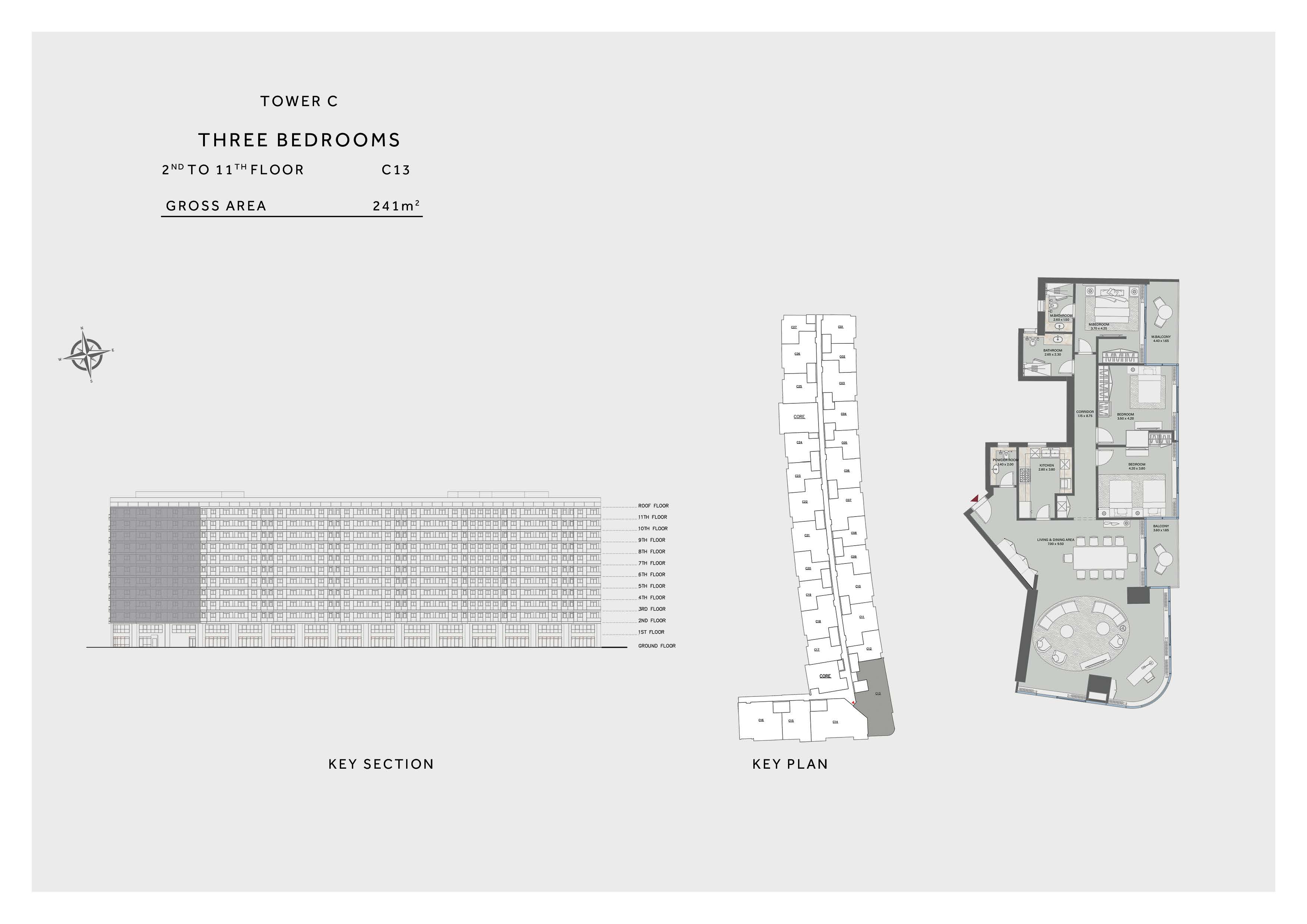 Floor plan for apartment at Marriott Residences Heliopolis