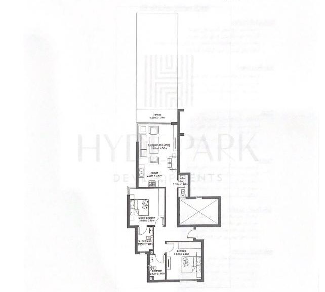 Floor plan for chalet at Hyde Park North - Seashore
