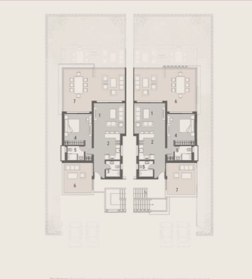Floor plan for penthouse at Marsa Baghush