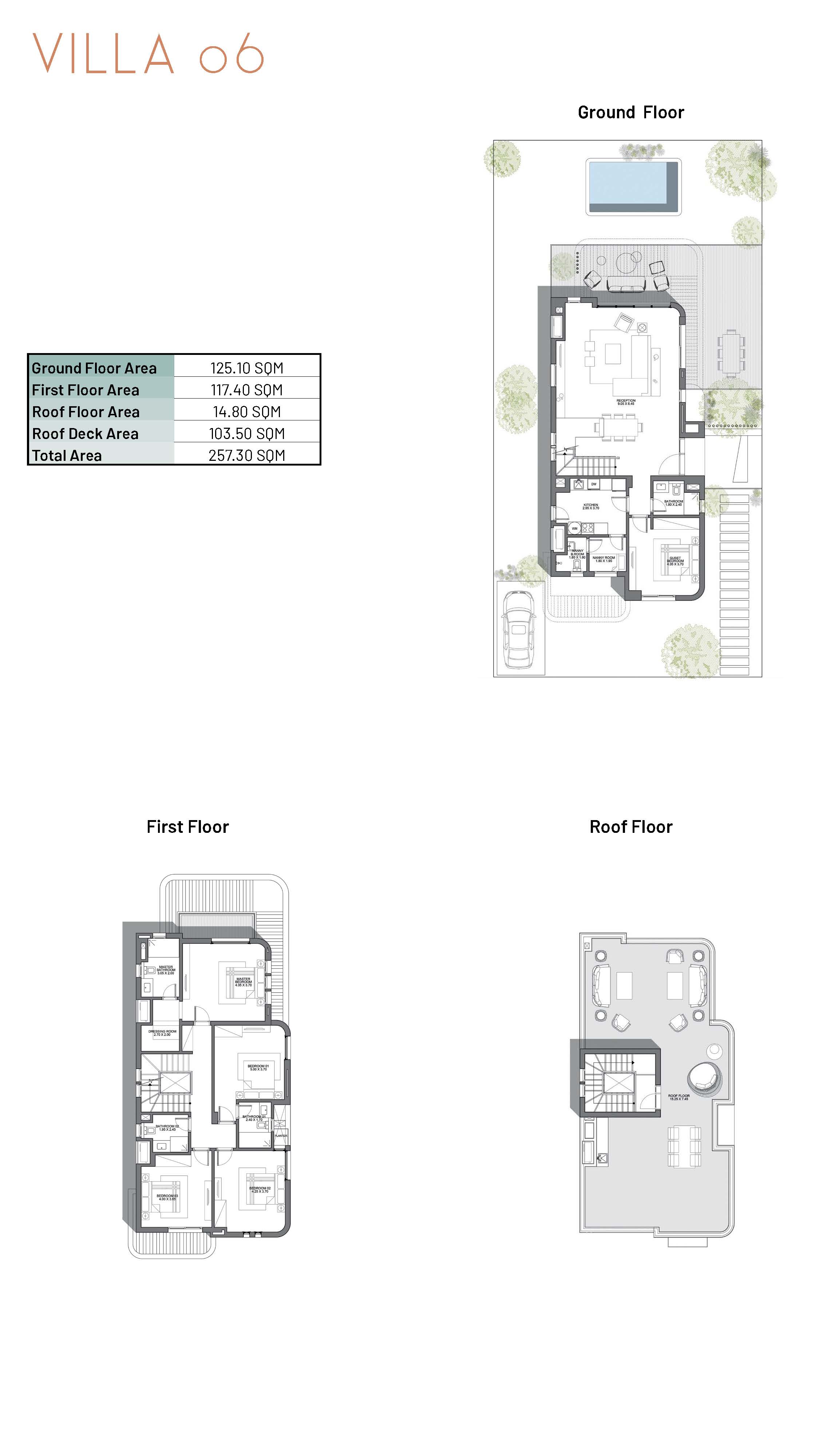 Floor plan for villa at June