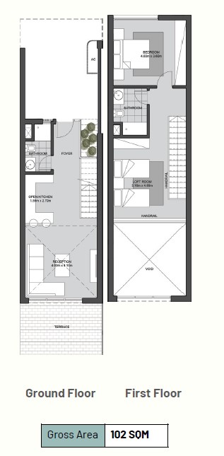 Floor plan for duplex at June