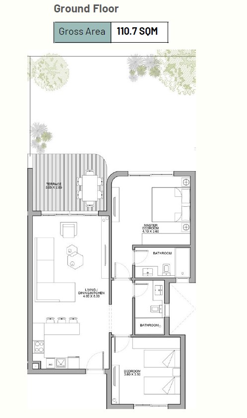 Floor plan for apartment at Aquamarine-June