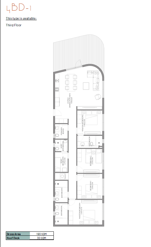 Floor plan for apartment at June