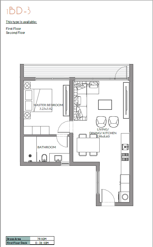 Floor plan for apartment at June