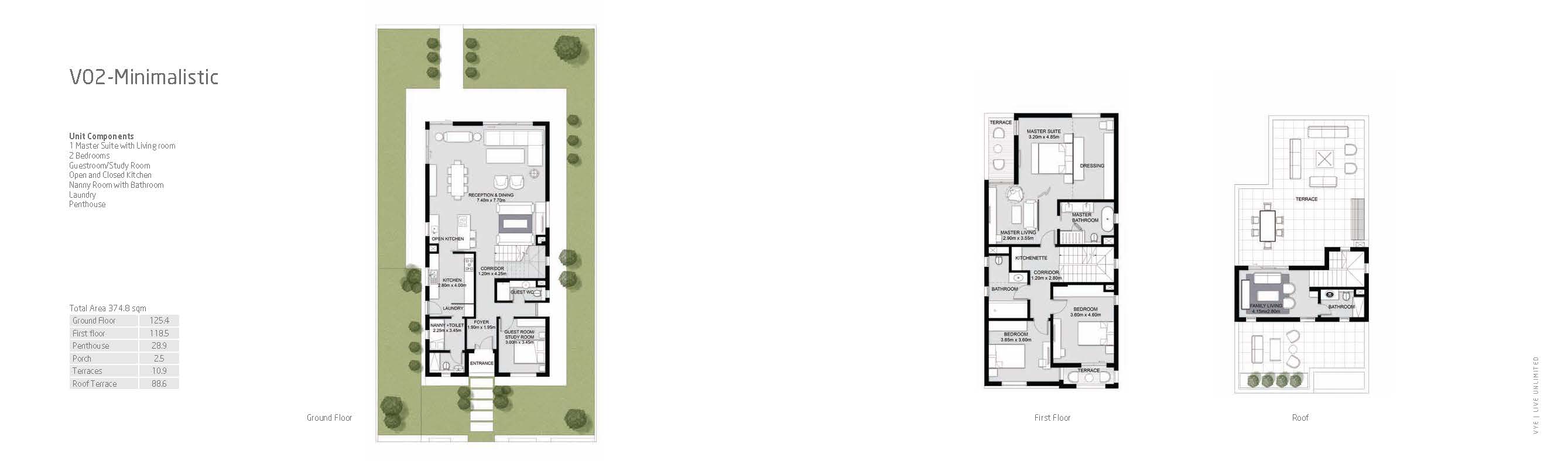 Floor plan for villa at VYE SODIC