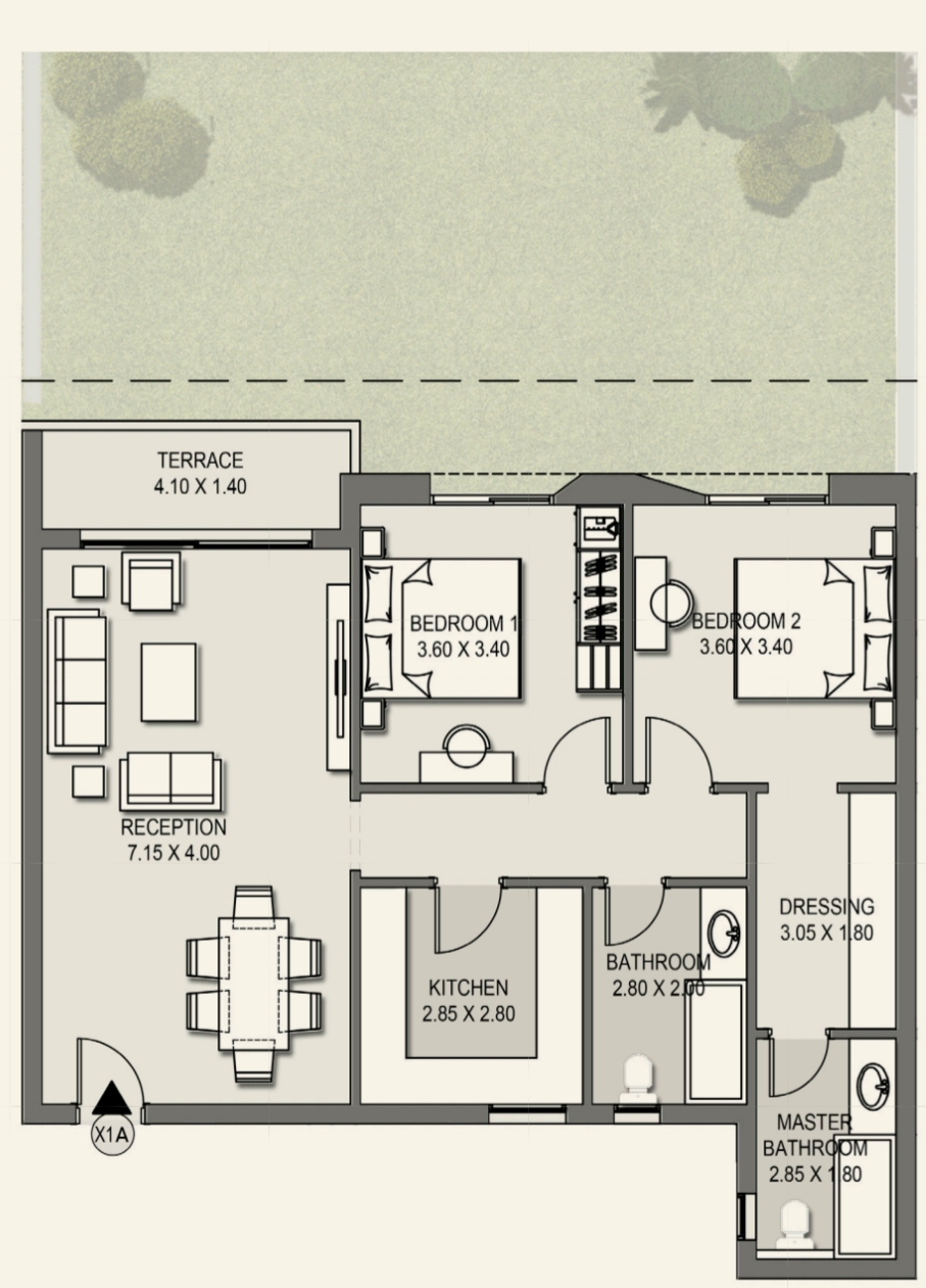 Floor plan for apartment at Taj City