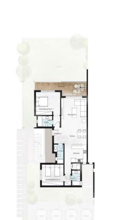 Floor plan for chalet at Beit Al Bahr
