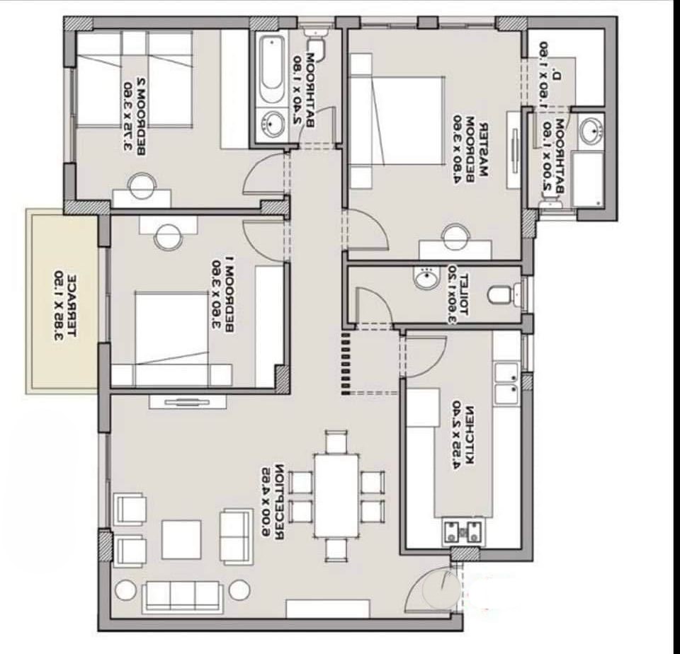 Floor plan for apartment at Taj City