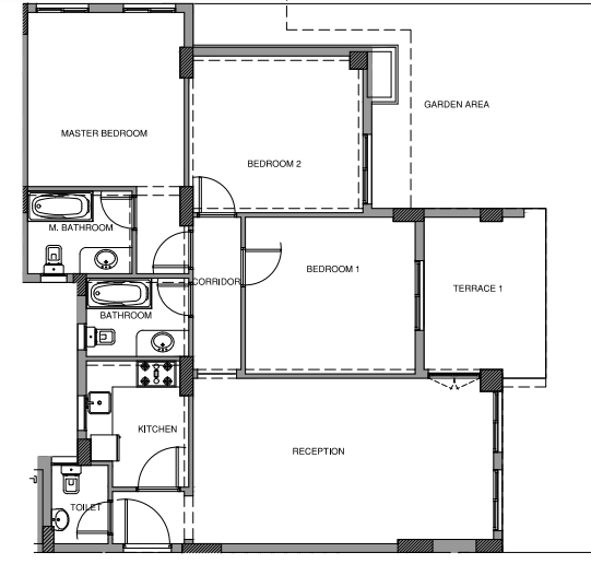 Floor plan for apartment at Mountain View iCity October