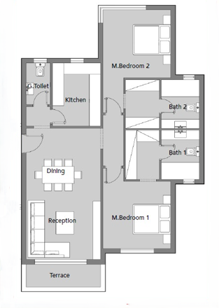 Floor plan for apartment at Badya