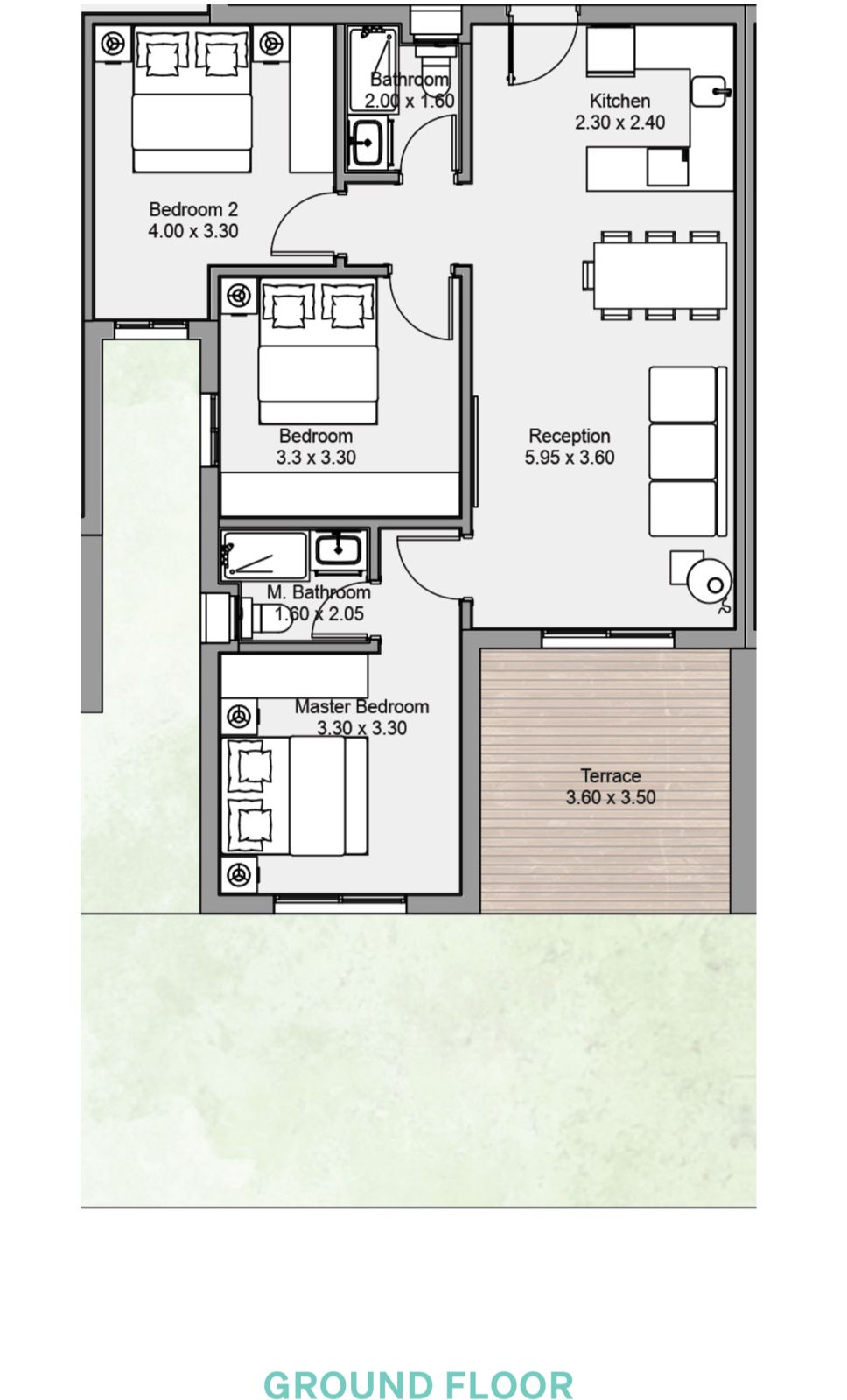 Floor plan for chalet at Salt