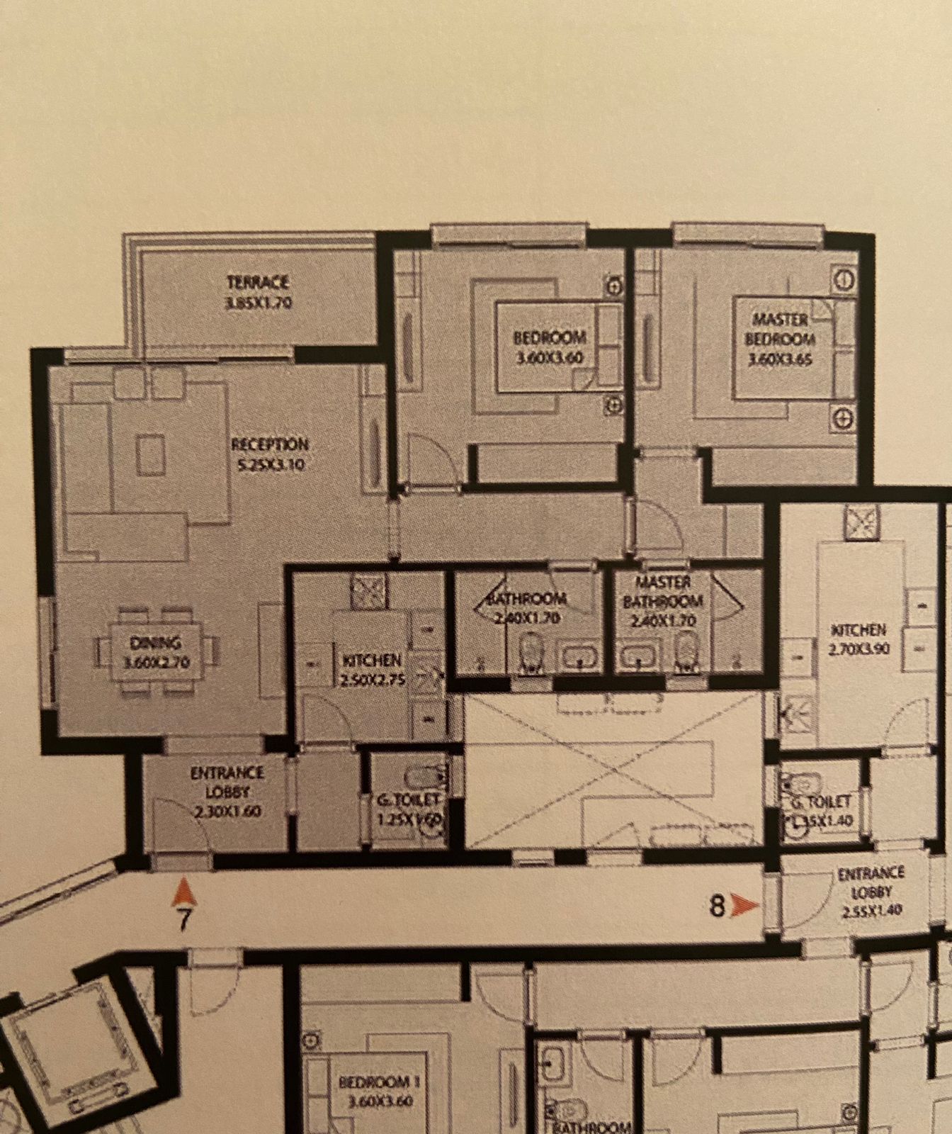 Floor plan for apartment at O West Orascom