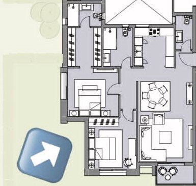 Floor plan for apartment at HAPTown