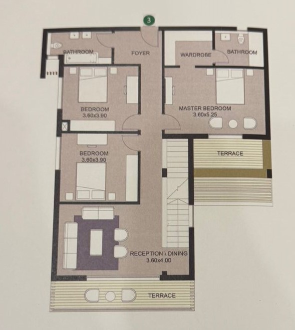 Floor plan for duplex at VYE SODIC