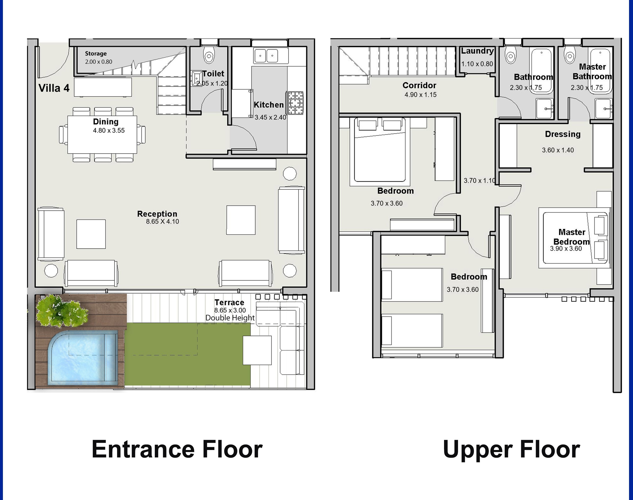 Floor plan for villa at The Median Residences