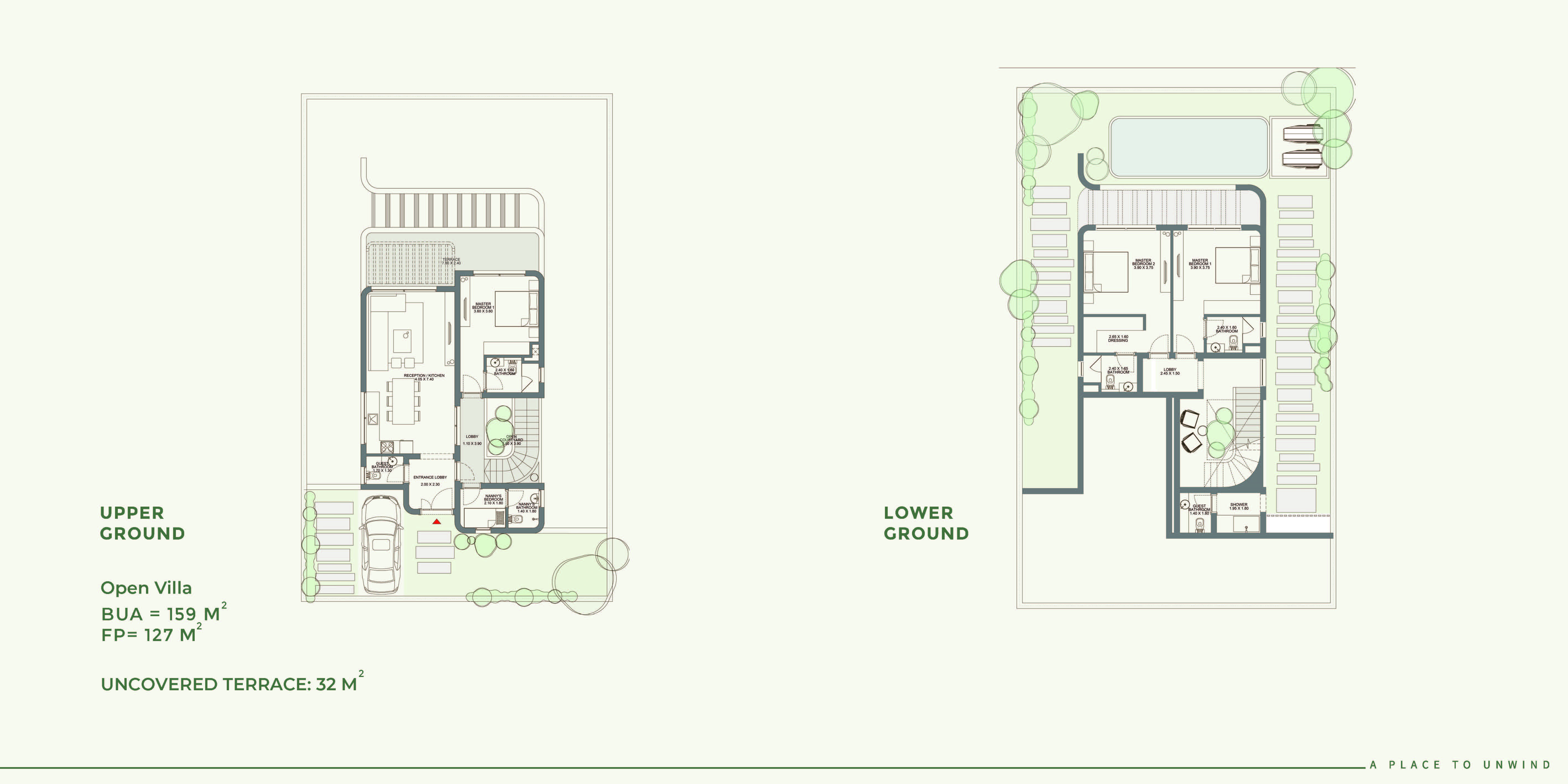 Floor plan for villa at Aden