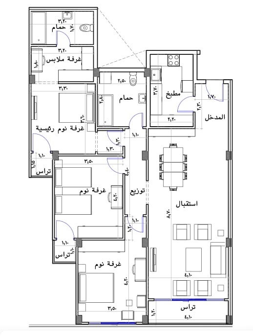 Floor plan for apartment at Boardwalk