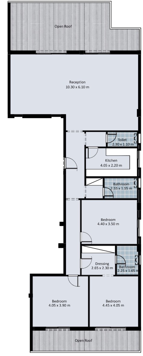 Floor plan for penthouse at Fifth Square Al Marasem
